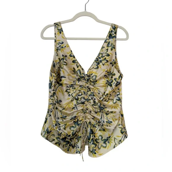 Cinq a sept yellow floral bloom top size M - Picture 2 of 5